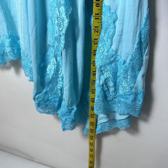 Elegant Blue Lace Trim Skirt - Picture 9 of 9